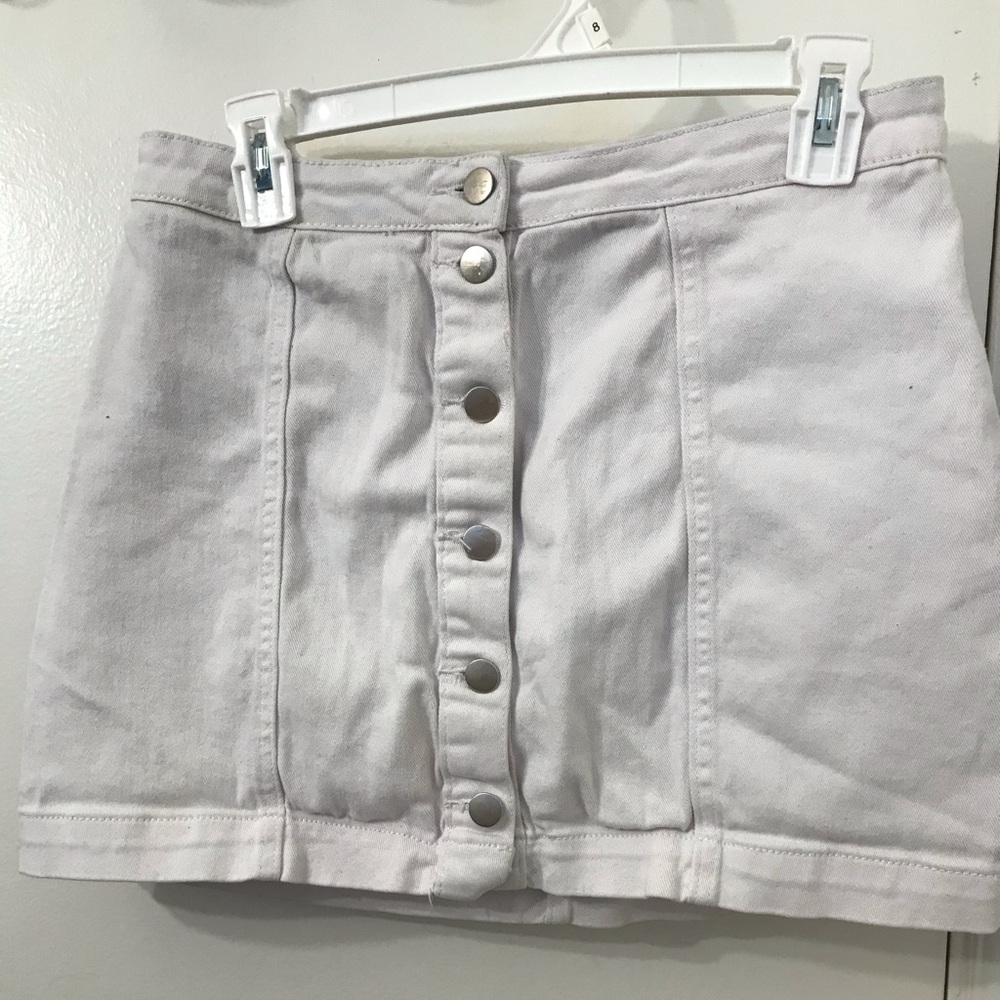 White button up skirt